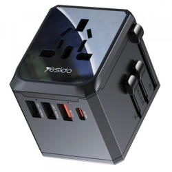 YESIDO Incarcator Retea Yesido MC24 Travel, 20W, 3A, 3 x USB-A - 1 x USB-C, Negru (ysd/370215)