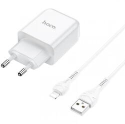 hoco. Incarcator Retea cu Cablu Lightning HOCO N2, 10W, 2A, 1 x USB-A, Alb (inc/hoco/n2/ligh/a)