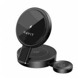 Havit Incarcator Retea Wireless HAVIT W3100 3in1, 15W, 1.67A, Negru (hav/370392)