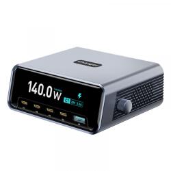  OEM Incarcator Statie OEM WLX-60G, 140W, 5A, 1 x USB-A - 4 x USB-C, Gri (6607001540B)