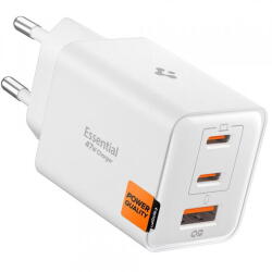 Spigen Incarcator Retea Spigen EE473EU Essential, 47W, 3A, 1 x USB-A - 2 x USB-C, Alb ACH09464 (ACH09464)