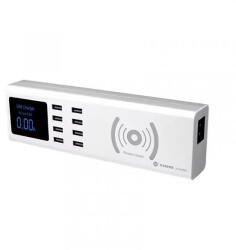 SunShine Incarcator Statie Sunshine SS-309WD QI, 40W, 2.4A, 8 x USB-A, Alb (inc/sun/ss/40/8a/8x/al)