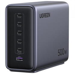 UGREEN Incarcator Statie UGREEN Nexode X759 (55550B), 500W, 5A, 1 x USB-A - 5 x USB-C, Gri (acc/379821) - dwyn