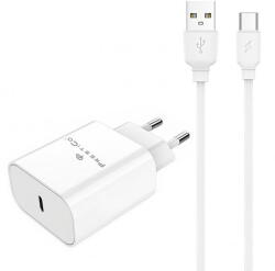 Prestico Incarcator Retea Cu Cablu USB-C Prestico F15S-C, 30W, 3A, 1 x USB-C, Alb (inc/us/pre/f1/30/3a/1x/al)