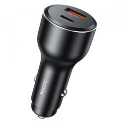 YESIDO Incarcator Auto Yesido Y65, 100W, 5A, 1 x USB-A - 1 x USB-C, Negru (acc/376778)