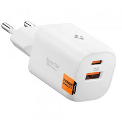 Spigen Incarcator Retea Spigen Essential, 35W, 3A, 1 x USB-A - 1 x USB-C, Alb ACH09462 (ACH09462)
