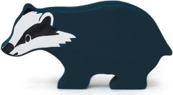 Tender Leaf Figurina Bursuc, din lemn premium - Badger - Tender Leaf Toys, Varsta 3+ ani, Albastru (TL4728)