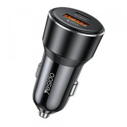 YESIDO Incarcator Auto Yesido Y64, 50W, 3A, 1 x USB-A - 1 x USB-C, Negru (ysd/370204)
