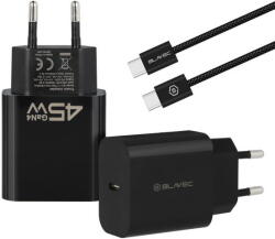 Blavec Incarcator Retea Cu Cablu USB-C Blavec BC-7, 45W, 3A, 1 x USB-C, Negru (inc/us/bla/bc/45/3a/1x/ne)