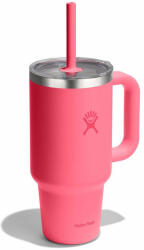 Hydro Flask 32 Oz Travel Tumbler Clear Lid thermo bögre rózsaszín