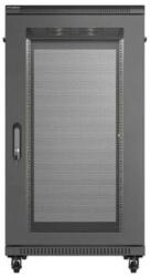 Lanberg Rack szekrény 19" 22U 600x1000mm fekete
