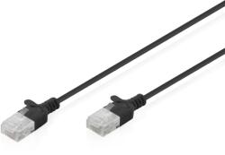 ASSMANN Patch Cord Digitus by Assmann DK-1618-003S-BL-10, U/UTP, Cat. 6, 0.3 m, Black, 10 bucati (DK-1618-003S-BL-10)