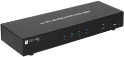 Techly Switch KVM Techly IDATA DP-KVM4, 4x1 DisplayPort , Black (IDATA-DP-KVM4)