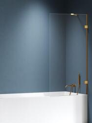 New Trendy Eventa Gold Brushed paravan cadă 100 cm o piesă auriu periat/sticlă transparentă EXK-8449 (EXK8449)
