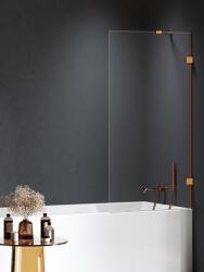 New Trendy Eventa Copper Brushed paravan cadă 100 cm o piesă cupru periat/sticlă transparentă EXK-8216 (EXK8216)