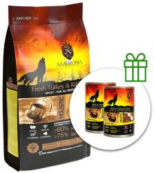 AMBROSIA Ambrosia Adult All Breeds Fresh Turkey & Rabbit 12 kg + 2 conserve GRATUIT