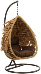 Chomik Fotoliu suspendat AZTEC cu cadru maro natural 105x197cm 66883 (FAT0077)