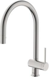 Roca Baterie bucatarie Roca A5A811FSM0, ONA, tip comanda monocomanda, forma pipa tip c, marime inalta, otel satinat (A5A811FSM0)
