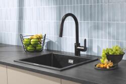 GROHE Baterie bucatarie Grohe 314842431, Get, tip comanda monocomanda, forma pipa tip c, marime inalta, negru (314842431)
