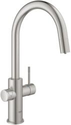 GROHE Baterie bucatarie Grohe 101073DC01, Blue Home, tip comanda dubla comanda, forma pipa tip c, otel satinat (101073DC01)