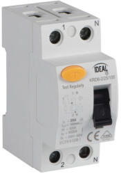Kanlux 23187 KRD6 áram-védőkapcsoló, 2P, 25 A, 100 mA, AC típus, 2 modul, IP20 védettséggel, 230 V AC ( Kanlux 23187 ) (23187)