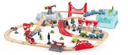 Hape Set de cale ferată cu tren în cutie - Tren urban (OLP1088E3771) Trenulet