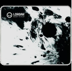 LORGAR full print white and black design, bottom is black rubber with embossed LORGAR logo with double side edge stitching (LRG-MPA14M)