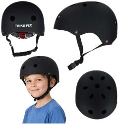 Trike Fix Gyerek kerékpáros sisak LED világítással, állítható, M 55-58 cm, fekete IK-KX2813_1 (KX2813_1)