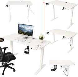 Ikonka Home Állítható magasságú íróasztal memóriával, 120 × 60 cm, fehér IK-KX2640 (KX2640)
