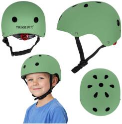 Trike Fix gyerek kerékpáros sisak LED lámpával, 48-54 cm, sötétzöld IK-KX2814_6 (KX2814_6)