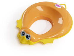 OK Baby Ducka NarancsSárga Párnázott WC-Szűkítő Kapaszkodókkal - Puha Üléssel, Kapaszkodókkal és Csúszásgátlóval