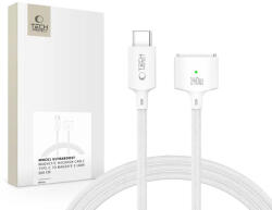Tech-Protect Ultraboost MMC01 140W Magsafe 3 - Type-C mágneses Macbook töltőkábel 2m - fehér (TP323296)