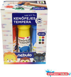  Tempera készlet, kenőfejes, 45 ml, Nebulo 6 klf. szín (ORI_53856)