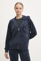 Juicy Couture velúr pulóver HALAN OVERSIZED HOODIE - sötétkék XS