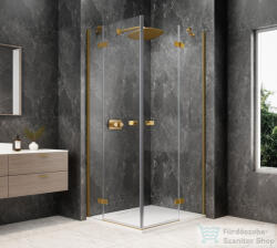 SAPHO GLOBE GOLD MATT sarokbelépős zuhanykabin, 1100x800mm, transzparent üveg (GB5180G) (GB5180G)