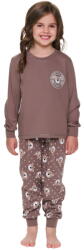 DN Nightwear Bear Club pamut gyermekpizsama, barna, 110/116