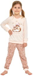 Cornette pijama fete 594/200 Snack ecru: 158/164 (34840 158/164)