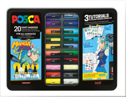 uni Dekormarker Uni Posca Manga Hero 20 darabos készlet