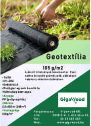 Gigawood Agroszövet PP szőtt 105 gr 2x100 m 200m2