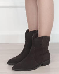 Ideal Shoes Ghete maro din piele naturala 5310 110 (5310ABROWN-39)