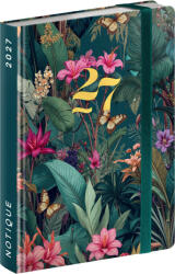 REALSYSTEM zsebnaptár, heti, keményfedeles, 9, 8x14, 5cm, 2027, Jungle (RSZ-5812-TJ) - mesescuccok
