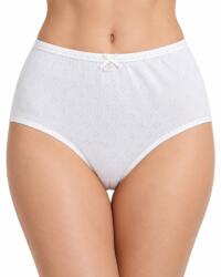 Namaldi magas derekú női bugyi - 100% pamut, fehér - S-2XL