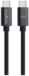 Telforceone S. A Maxlife MXUC-12 USB-C-USB-C kábel 3, 0 m 100W fekete (162107)