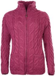 Vlnka Pulover de damă din lână Supersoft Merino cu fermoar roșu mărimi îmbrăcăminte M (5-51031-M)