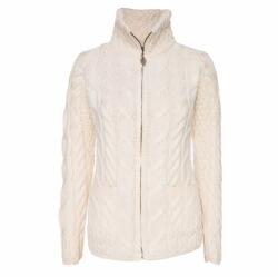 Vlnka Pulover de damă din lână Supersoft Merino cu fermoar natural mărimi îmbrăcăminte S (5-51064-S)