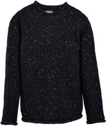 Aran Woollen Mills Pulover din lână bărbătesc cu margini îndoite, negru mărimi îmbrăcăminte L (5-51548-L)