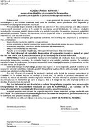  Formular Consimtamant informat asupra investigatiilor si procedurilor terapeutice