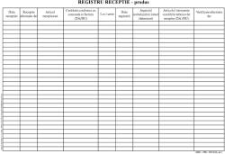  Registru receptie probe laborator A3