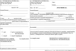  Aviz medical (pentru angajare) autocopiativ 3exemplare