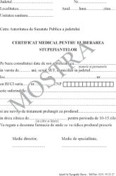  Certificat medical pentru eliberarea stupefiantelor